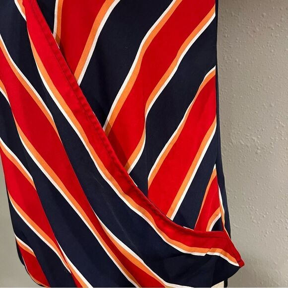 Maurice's Spaghetti Straps Front Wrap Stripe Tank Top - Picture 5 of 13